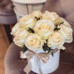 Rožių gėlių dėžutė - Cream