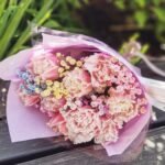 Puokštė "Tulpės ir gipsofilės šokis"