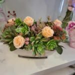 Miegančių rožių kompozicija - Peach