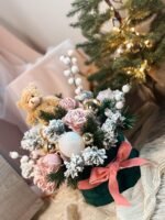 Kalėdinė kompozicija - Švelnus rožinis sapnas