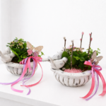 Gėlių kompozicija „Pavasario paukšteliai“