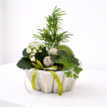 Gėlių kompozicija „Pavasario žaluma“